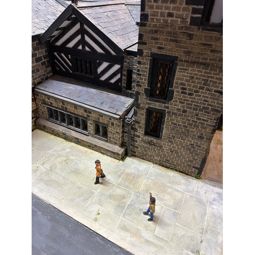 44 - Large Hand Crafted Stone Model of Shibden Hall, Halifax.  A Model by David Loboda and Brian Williams... 