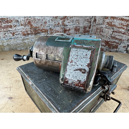 Vintage Bus Conductors Ticket Machine & Metal Carry Case