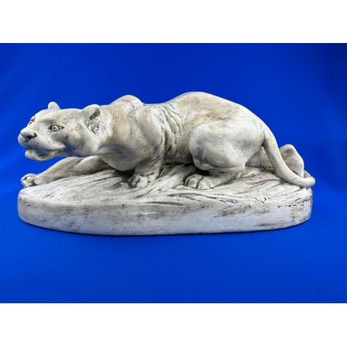 205 - Large Limestone Lion Sculpture Marked Artisco British Made to the Base