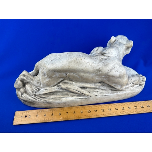 205 - Large Limestone Lion Sculpture Marked Artisco British Made to the Base