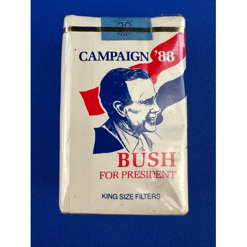 213 - 1988 Presidential Campaign Cigarette Packet with Contents - Sealed