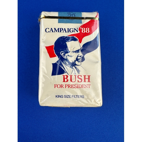 213 - 1988 Presidential Campaign Cigarette Packet with Contents - Sealed