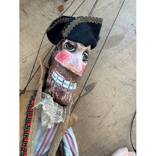 126 - Two Hand Made Pirate Marionettes