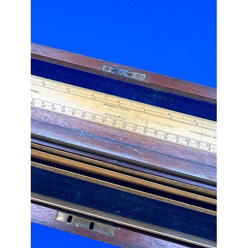 Part Set of Antique Stanley Engine Divided Draughtsman Rulers
