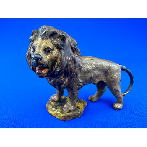 232 - Cold Painted Lion Figure