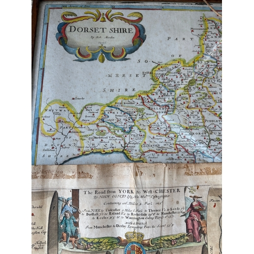 186 - Four Antique Maps including Rob Morden