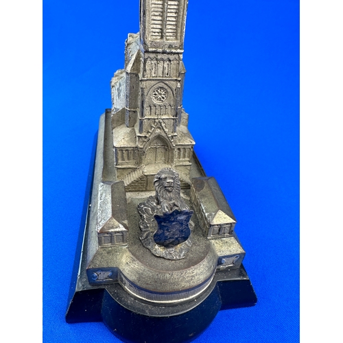 192 - Vintage Metal Architectural Building Souvenir - Lourdes