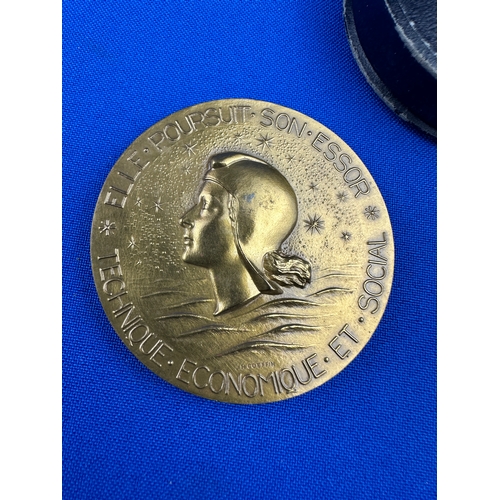 199 - French Gilt Bronze Shipping Medallion