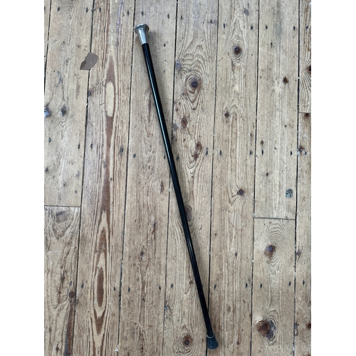 202 - Hallmarked Silver Topped 1930s Walking Cane