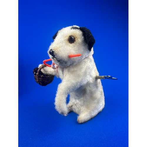 123 - Vintage Clockwork Dog Toy - Working