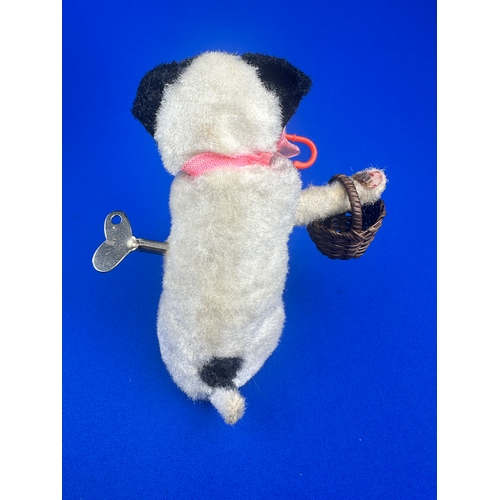 123 - Vintage Clockwork Dog Toy - Working