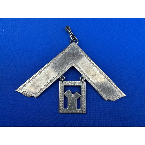 31 - Hallmarked Silver Masonic Collar Jewel 88g