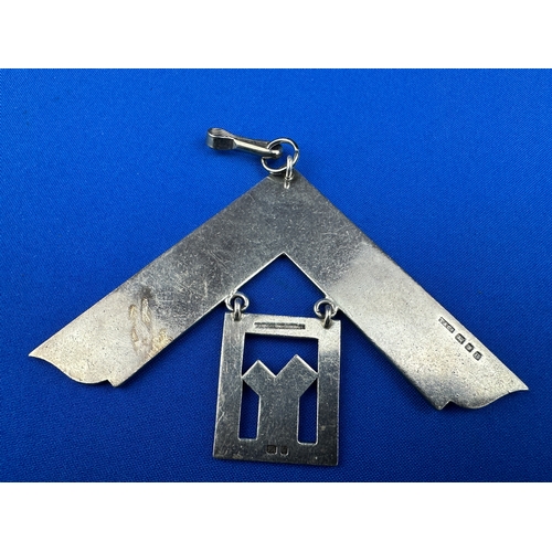 31 - Hallmarked Silver Masonic Collar Jewel 88g