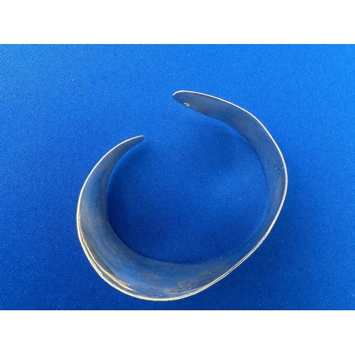 62 - Silver Cuff Bangle 24.7g