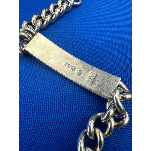 44 - Hallmarked Silver Identity Bracelet 62g