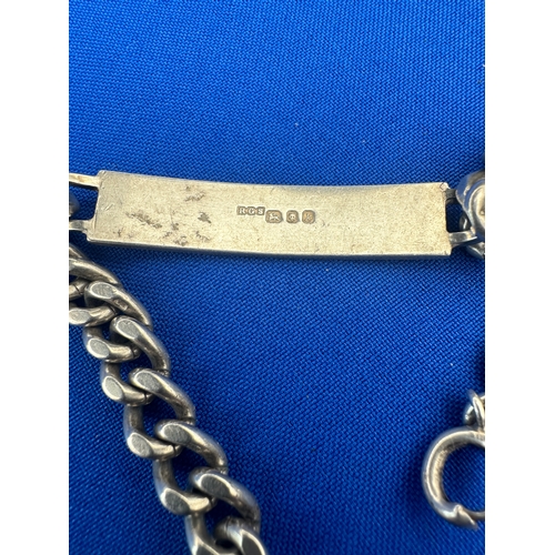 45 - Hallmarked Silver Identity Bracelet 27.8g