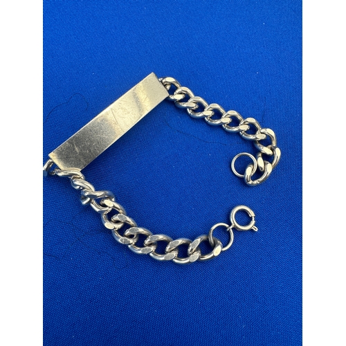 46 - Hallmarked Silver Identity Bracelet 33.3g