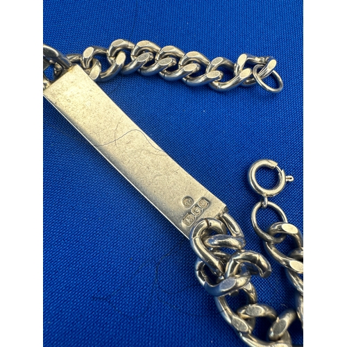 46 - Hallmarked Silver Identity Bracelet 33.3g