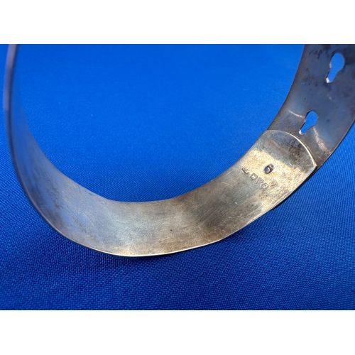 78 - Charles Horner Engraved Silver Bangle - Chester 1945