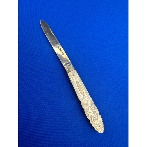 86 - Silver & Mother of Pearl Pen Knife