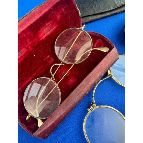 228 - Three Pairs of Antique Spectacles & a Pair of Lorgnettes