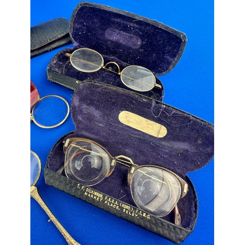 228 - Three Pairs of Antique Spectacles & a Pair of Lorgnettes