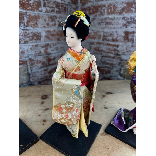 315 - Three Japanese Geisha Dolls & Japanese Art Works