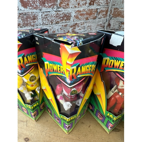 134 - 5 x Power Rangers - 1990's Bandai Mighty Morphin Power Rangers 1st Edition Boxed