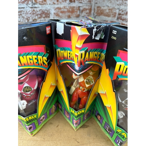 134 - 5 x Power Rangers - 1990's Bandai Mighty Morphin Power Rangers 1st Edition Boxed