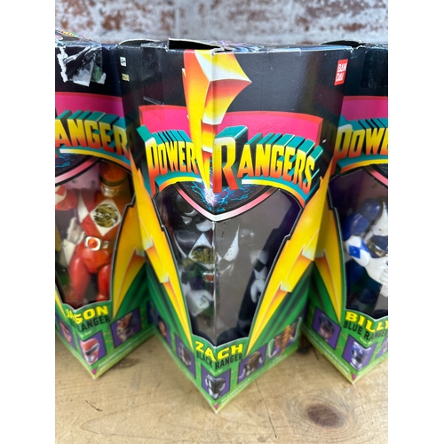 134 - 5 x Power Rangers - 1990's Bandai Mighty Morphin Power Rangers 1st Edition Boxed