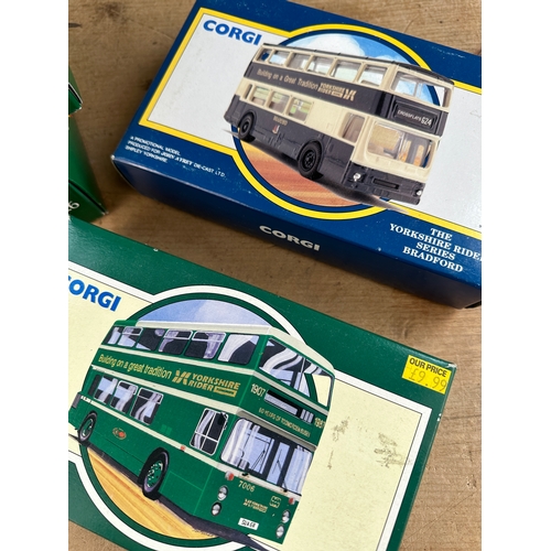 124 - Four Corgi Classics Diecast Model Busses Boxed including Limited Edition 97185, D949/26, Todmorden &... 