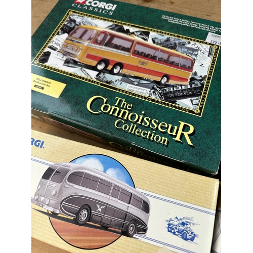 125 - Four Corgi Classics Diecast Model Busses Boxed including The Connoisseur Collection