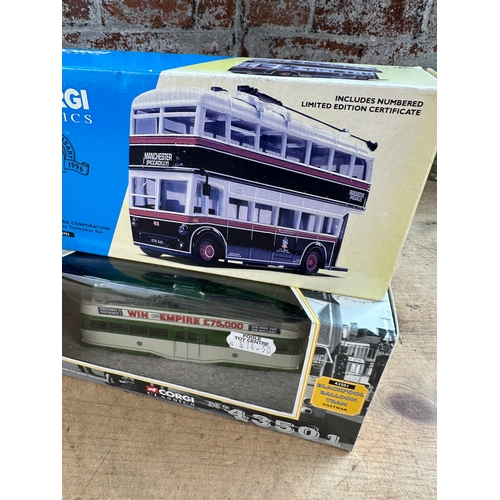 126 - Four Corgi Classics Diecast Model Busses Boxed