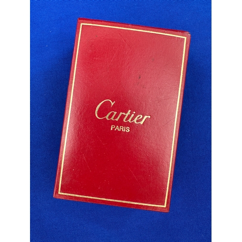 306 - Cartier Gold Plated Gas Lighter with Box & Guarantee