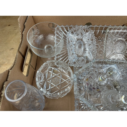 525 - Box of Mixed Glassware Items including Bells