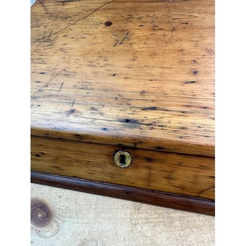 608 - Antique Pine Writing Slope Sympathetically Restored