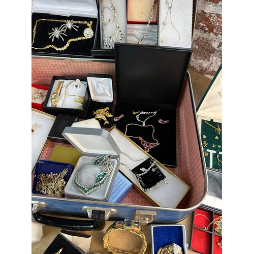 388 - Suitcase Full of Vintage & Costume Jewellery