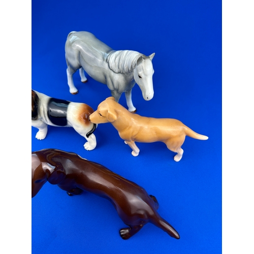 419 - Four Ceramic Animal Figures including Sylvac