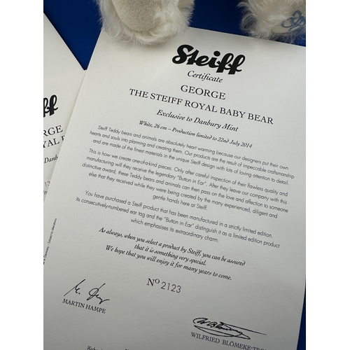 96 - Limited Edition Steiff Collectable Teddy Bear - George the Steiff Royal Baby Bear  No.2123