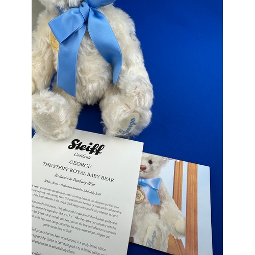 96 - Limited Edition Steiff Collectable Teddy Bear - George the Steiff Royal Baby Bear  No.2123