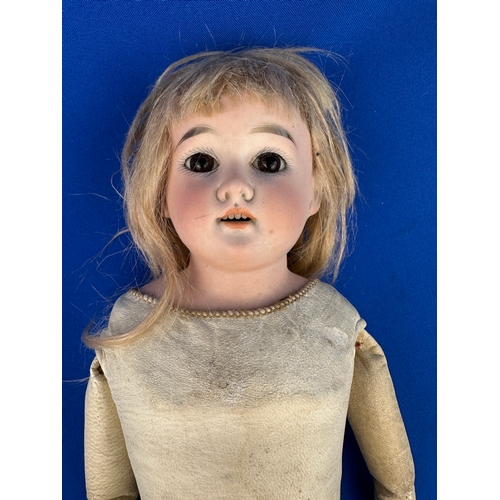 104 - Antique Leather German Doll