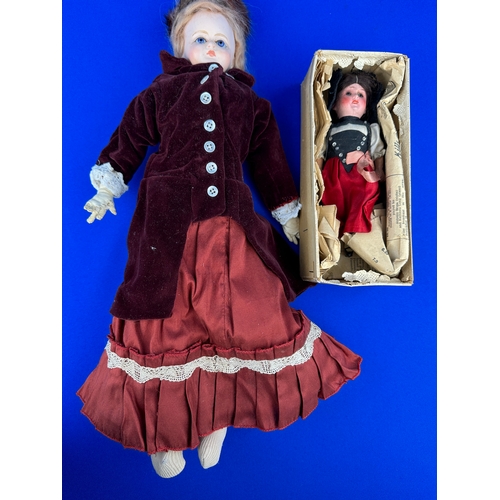 105 - Vintage Doll & Antique Miniature German Doll