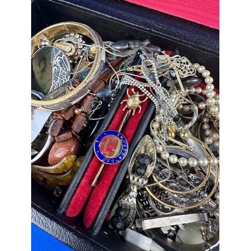 383 - Vintage Jewellery Box with Contents