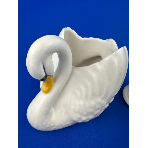 422 - Sylvac Dog & Swan Trinket Dish