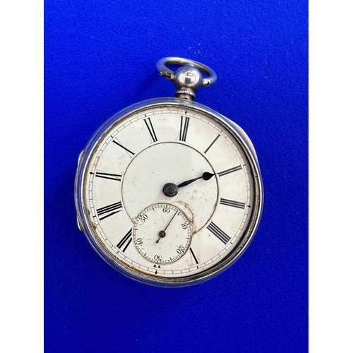 30 - Victorian Hallmarked Silver Pocket watch - Ticking but As Found. London 1880 Hallmark