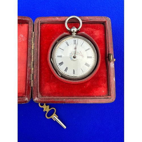 32 - Small Fine Silver Pocket Watch - Working with Hallmarked Silver Frame / Stand