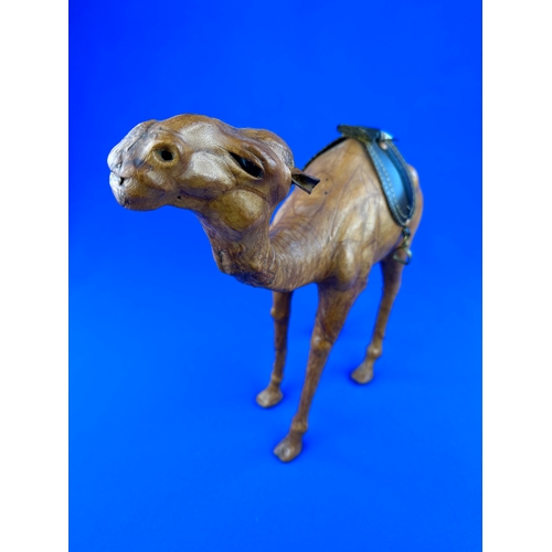 359 - Vintage Leather Camel Figure