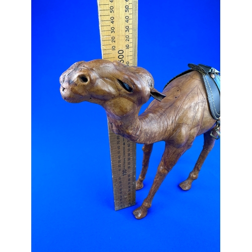 359 - Vintage Leather Camel Figure