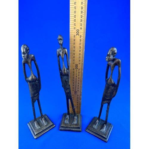 362 - Three African Bronze Figures