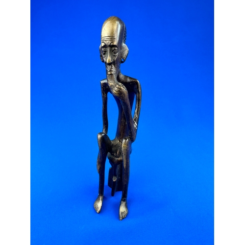 363 - African Bronze Seated Figure